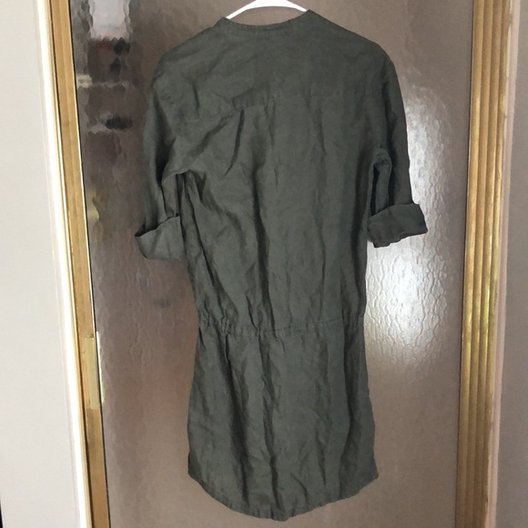 James Perse Linen Utility Dress Shirt size 2 - Picture 6 of 6